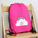 Personalised Rainbow Cloud Pink Swim & Kit Bag