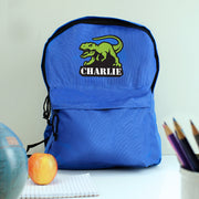 Personalised Children’s Dinosaur Blue Backpack - Back To School
