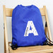 Personalised Initial Blue Swim & Kit Bag