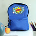 Personalised Superhero Comic Kid’s Backpack - Blue