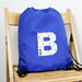 Personalised Initial Blue Swim & Kit Bag