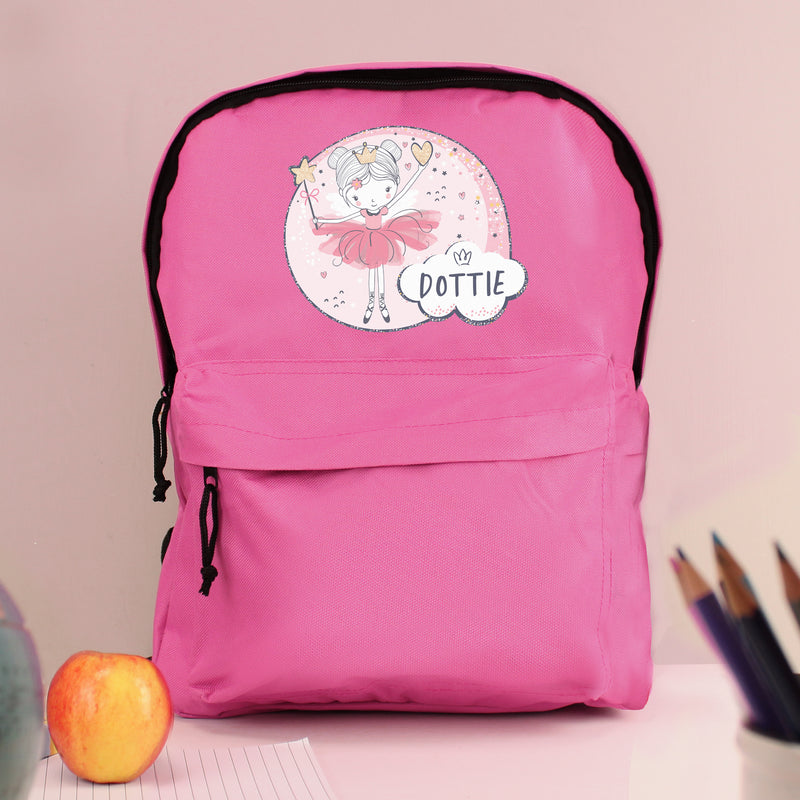 Personalised Fairy Kid’s Backpack - Pink