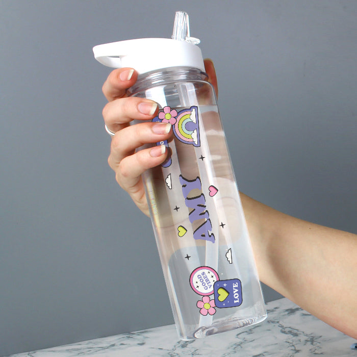 Personalised Good Vibes 750ml Water Bottle - Back To School