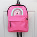 Personalised Pastel Rainbow Pink Backpack - Back To School