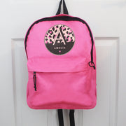 Personalised Children’s Leopard Print Pink Backpack - Back To School