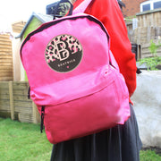 Personalised Children’s Leopard Print Pink Backpack - Back To School