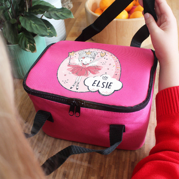 Personalised Princess Ballerina Pink Lunch Bag - Back To School 