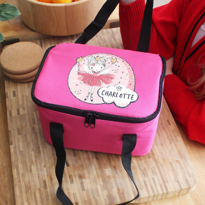 Personalised Princess Ballerina Pink Lunch Bag - Back To School 