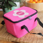 Personalised Flower Pink Lunch Bag - Back To School
