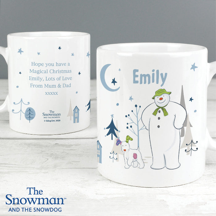 Personalised The Snowman and the Snowdog Mug