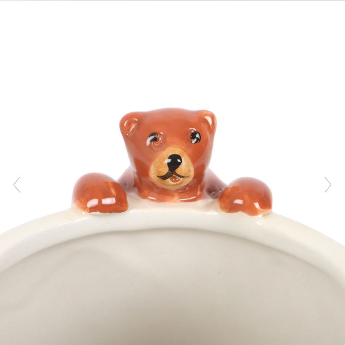 Novelty Sleepy Bear Rounded Mug - Autumn Home Decor 