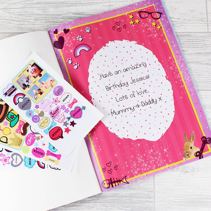 Personalised Children’s Adorable Animals Activity Book With Stickers
