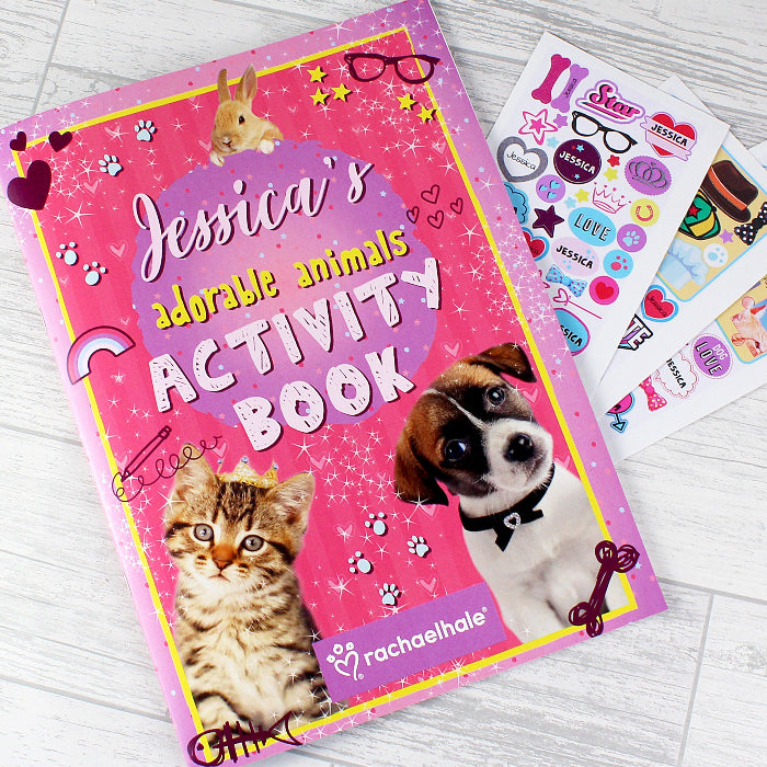 Personalised Children’s Adorable Animals Activity Book With Stickers