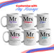Personalised Mr and Mrs Mug Set