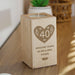 Personalised 40th Anniversary Wooden Tealight Holder