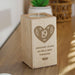 Personalised 19th Anniversary Wooden Tealight Holder