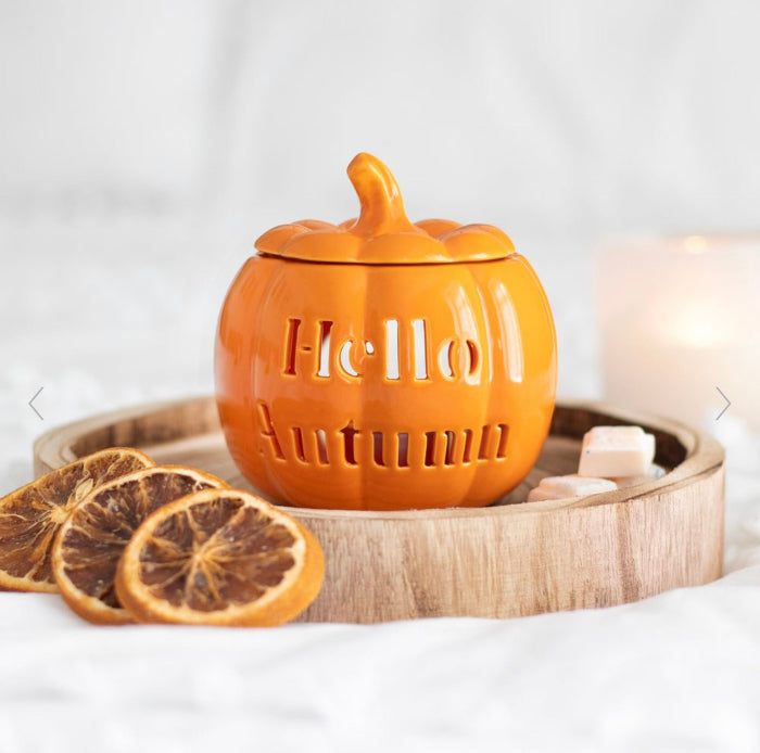 Autumn Decor Hello Autumn Pumpkin Oil Burner