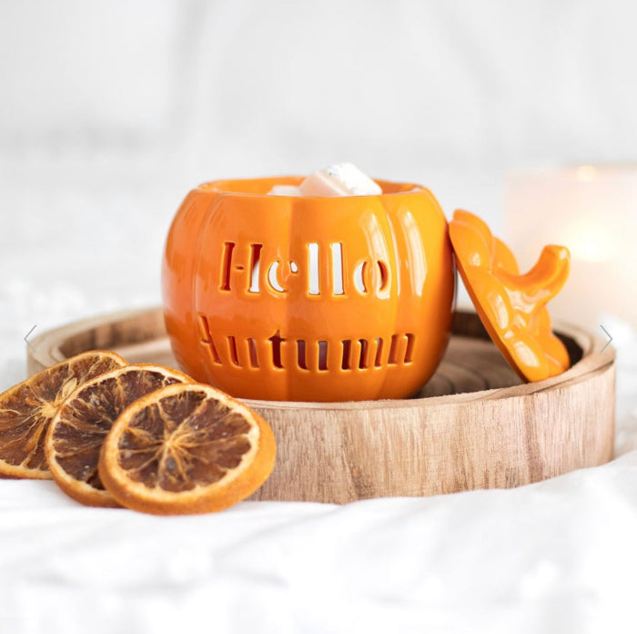 Autumn Decor Hello Autumn Pumpkin Oil Burner