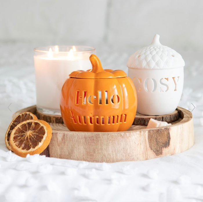 Autumn Decor Hello Autumn Pumpkin Oil Burner