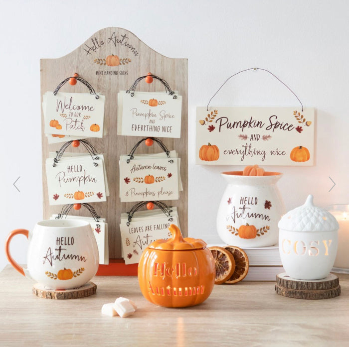 Autumn Decor Hello Autumn Pumpkin Oil Burner