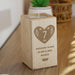 Personalised 7th Anniversary Wooden Tealight Holder