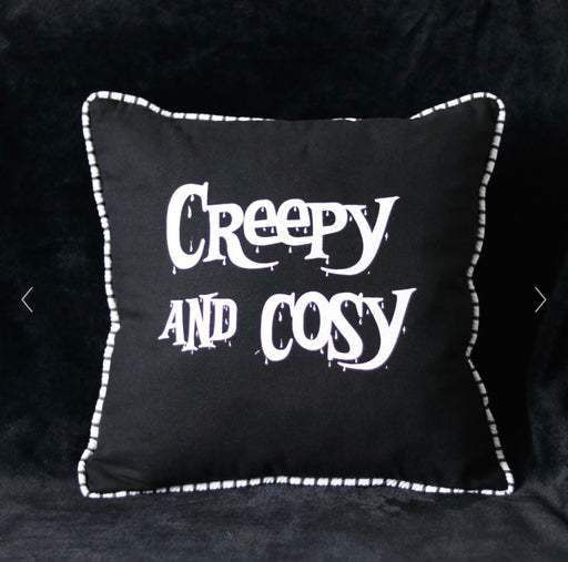 35cm Square Gothic Christmas Creepy & Cosy Cushion