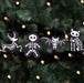 Set of 4 Christmas Black Creepy Skeleton Cookie Ornaments Decorations