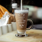 Personalised Autumn Leaves Latte Glass Mug - Home Decor