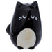 Feline Fine Black & Grey Cat Ceramic Salt & Pepper Shakers Set