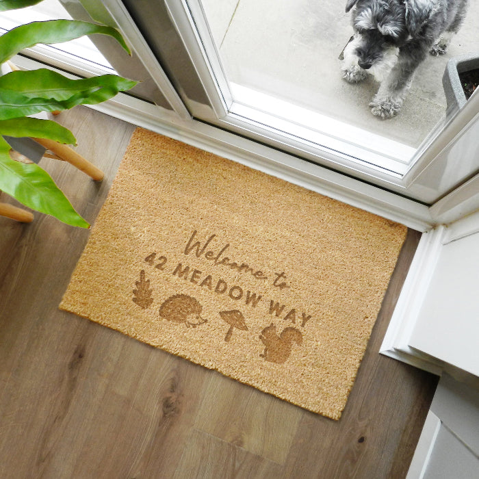 Personalised Autumn Rectangle Coir Doormat - Home Decor