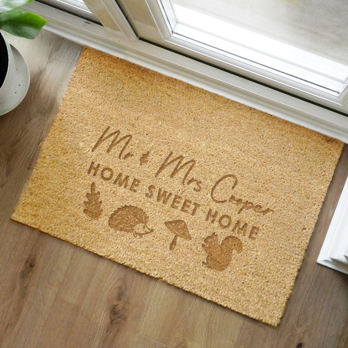 Personalised Autumn Rectangle Coir Doormat - Home Decor
