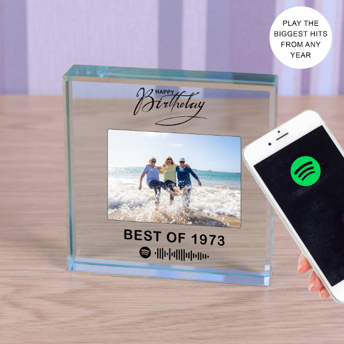 Birthday Photo Gift Plaque - Spotify