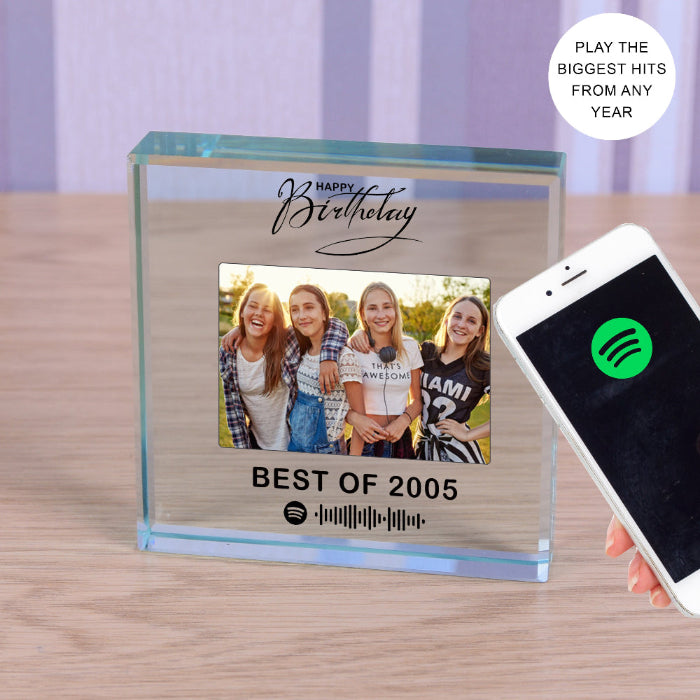 Birthday Photo Gift Plaque - Spotify