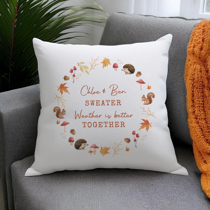 Personalised Autumn Design Cushion - Home Decor