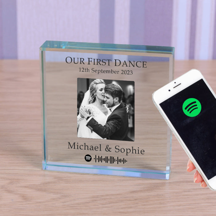 Our First Dance Music Song Photo Gift Plaque - Spotify
