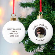 Personalised Upload Photo & Message Christmas Bauble