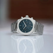 Engraved Men's Architect Orbix Chronograph Blue Watch