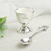 Engraved Silver Plated Egg Cup & Spoon - Christening & Baptism Gift