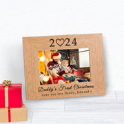 Engraved Daddy’s First Christmas Photo Frame