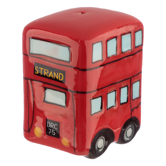 London Red Double Decker Bus Ceramic Salt & Pepper Shaker Set