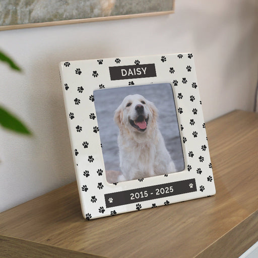 Personalised Pet Memorial Ceramic Photo Frame - 4x4