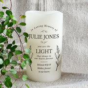 Personalised In Loving Memory Memorial LED Candle