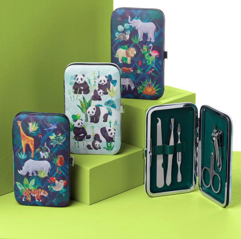 5 Piece Zip Up Shaped Manicure Set - Panda or Animal design