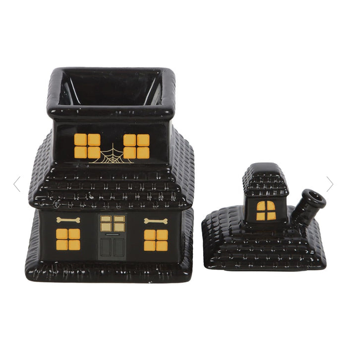 Black Haunted House Oil Burner & Wax Melt Warmer