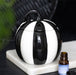 Black and White Striped Pumpkin Oil Burner