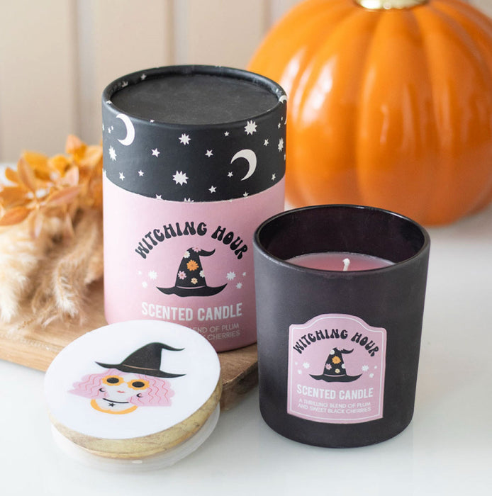 Halloween Witching Hour Plum and Black Cherry Candle