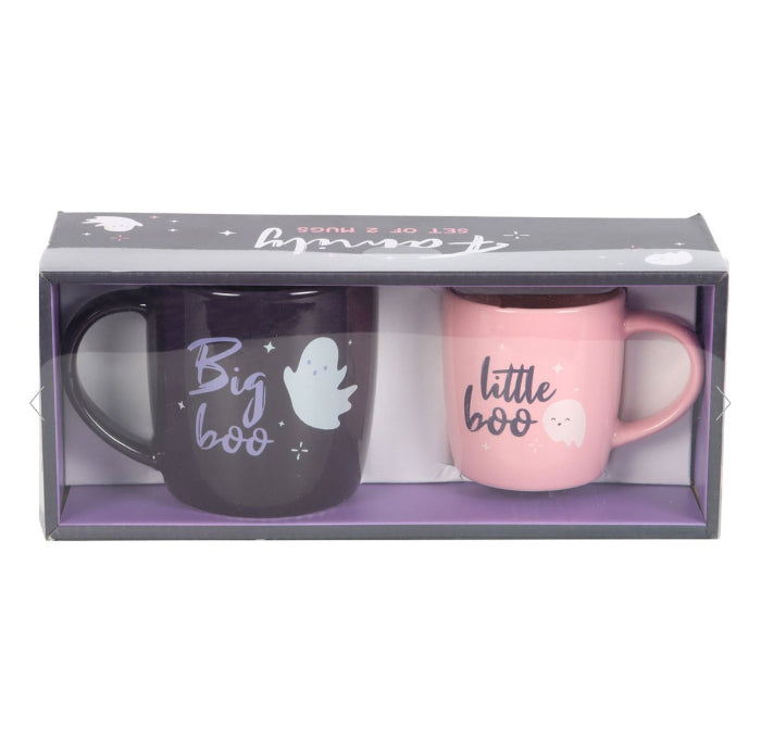 Halloween Big Boo Little Boo Ghost Family Mug Set