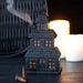Black Haunted House Incense Cone Holder - Halloween 