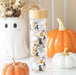 Halloween Groovy Ghost Print Glass Water Bottle