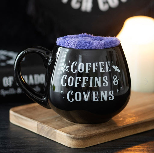 Coffee, Coffins & Covens Mug and Socks Gift Set